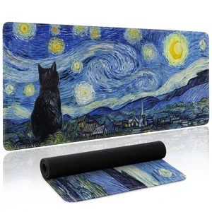 Starry Night Cat Gaming Mouse Pad Large Desk Mat Extended Keyboard Mouse Pad Anime Mousepad with Non-Slip Base and Stitched Edge Mouse Mat Desk Pad 31.5 x 11.8 Mouse Pads for Desk Home Office Gaming Starry Night Cat Gaming Mouse Pad Large Desk Mat Extended Keyboard Mouse Pad Anime Mousepad with Non-Slip Base and Stitched Edge Mouse Mat Desk Pad 31.5 x 11.8 Mouse Pads for Desk Home Office Gaming