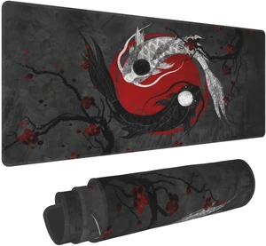 Japanese Yin and Yang Koi Carp Gaming Mouse Pad XL Non Slip Rubber Base Mousepad Stitched Edges Desk Pad Extended Large Mice Pad 31.5 X 11.8 Inch Japanese Yin and Yang Koi Carp Gaming Mouse Pad XL Non Slip Rubber Base Mousepad Stitched Edges Desk Pad Extended Large Mice Pad 31.5 X 11.8 Inch