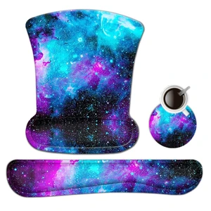 Keyboard Wrist Rest Pad and Mouse Wrist Rest Support Mouse Pad Set,Durable & Comfortable & Lightweight for Easy Typing & Pain Relief-Ergonomic Support (Galaxy) Keyboard Wrist Rest Pad and Mouse Wrist Rest Support Mouse Pad Set,Durable & Comfortable & Lightweight for Easy Typing & Pain Relief-Ergonomic Support (Galaxy)