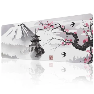 Japanese Cherry Blossom Mouse Pad (31.5 × 11.8 × 0.12 inch) Extended Large Mouse Mat Desk Pad, Stitched Edges Mousepad,Non-Slip Rubber Base,Gaming Mouse Pad,Office & Home. Japanese Cherry Blossom Mouse Pad (31.5 × 11.8 × 0.12 inch) Extended Large Mouse Mat Desk Pad, Stitched Edges Mousepad,Non-Slip Rubber Base,Gaming Mouse Pad,Office & Home.