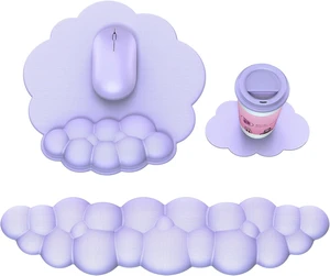 Cloud Mouse Pad with Wrist Rest Cloud Keyboard Wrist Rest Mouse Pad Wrist Support Ergonomic Keyboard Mouse Wrist Support (Purple) Cloud Mouse Pad with Wrist Rest Cloud Keyboard Wrist Rest Mouse Pad Wrist Support Ergonomic Keyboard Mouse Wrist Support (Purple)
