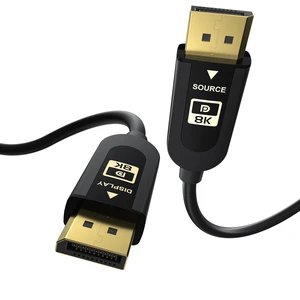 FIBBR Certified Fiber Optic DisplayPort 2.1 Cable,DP2.1 Cable 40Gbps Video Display Port Cord Supports 16K@30Hz, 10K@30Hz, 8K@60Hz, 4K@165Hz, HDR, HDCP 2.2, 3D, ARC (16.4FT/5M) FIBBR Certified Fiber Optic DisplayPort 2.1 Cable,DP2.1 Cable 40Gbps Video Display Port Cord Supports 16K@30Hz, 10K@30Hz, 8K@60Hz, 4K@165Hz, HDR, HDCP 2.2, 3D, ARC (16.4FT/5M)