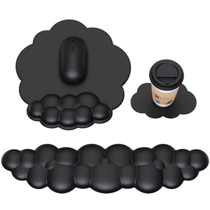 Cloud Mouse Pad with Wrist Rest, Cloud Keyboard Wrist Rest, Mouse Pad Wrist Support, Ergonomic Keyboard Mouse Wrist Support (Black) Cloud Mouse Pad with Wrist Rest, Cloud Keyboard Wrist Rest, Mouse Pad Wrist Support, Ergonomic Keyboard Mouse Wrist Support (Black)