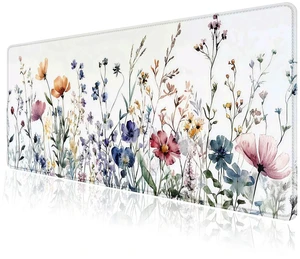 Wildflowers Flower Floral Large Mouse Pad, Desk Mat Computer Keyboard Pad Non-Slip Rubber Base Waterproof with Stitched Edges for Laptop Gaming, Office & Home 31.5 x 11.8 Inch Wildflowers Flower Floral Large Mouse Pad, Desk Mat Computer Keyboard Pad Non-Slip Rubber Base Waterproof with Stitched Edges for Laptop Gaming, Office & Home 31.5 x 11.8 Inch