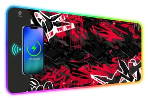 ToLuLu RGB Gaming 5/7.5/10/15W 10 Light Modes Wireless Charging Mouse Pad, LED Mouse Pad Computer Keyboard Mat Mousepad, 800x300x4MM Extended Large Desk Mat for Gaming, MacBook, Laptop, PC,Red Black ToLuLu RGB Gaming 5/7.5/10/15W 10 Light Modes Wireless Charging Mouse Pad, LED Mouse Pad Computer Keyboard Mat Mousepad, 800x300x4MM Extended Large Desk Mat for Gaming, MacBook, Laptop, PC,Red Black