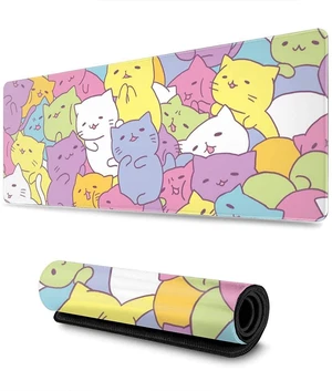 Kawaii Cats Gaming Mouse Pad XL Extended Large Mouse Mat Desk Pad Stitched Edges Mousepad Long Non-Slip Rubber Base Mice Pad 31.5 X 11.8 Inch Kawaii Cats Gaming Mouse Pad XL Extended Large Mouse Mat Desk Pad Stitched Edges Mousepad Long Non-Slip Rubber Base Mice Pad 31.5 X 11.8 Inch