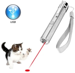 3 In 1 Laser Pointer LED Flashlight For Cats Pet Training Tool USB Rechargeable UV Flashlamp LED Flash Light Mini Lanterna Lamp 3 In 1 Laser Pointer LED Flashlight For Cats Pet Training Tool USB Rechargeable UV Flashlamp LED Flash Light Mini Lanterna Lamp