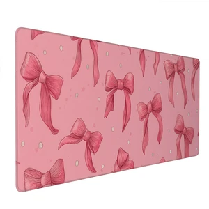 Large Pink Mouse Pad with Bows, Non-Slip Desk Mat for Laptop PC, Gaming Mousepad, 35.4 x 15.7 inches Large Pink Mouse Pad with Bows, Non-Slip Desk Mat for Laptop PC, Gaming Mousepad, 35.4 x 15.7 inches