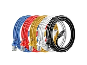 Cat6 Ethernet Cable - 6ft (1.8M) 5-Pack Multi-Color, Cat6 RJ45, LAN, 24AWG UTP, Network, Patch, Internet Cable - (6 feet, 5 Pack) Cat6 Ethernet Cable - 6ft (1.8M) 5-Pack Multi-Color, Cat6 RJ45, LAN, 24AWG UTP, Network, Patch, Internet Cable - (6 feet, 5 Pack)