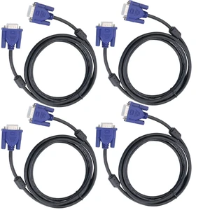 DaFuRui 4Pack VGA to VGA Cable5Ft HD15 VGA Male to Male Cable for TV Computer VGA Monitor Cable with Blue Connector DaFuRui 4Pack VGA to VGA Cable5Ft HD15 VGA Male to Male Cable for TV Computer VGA Monitor Cable with Blue Connector