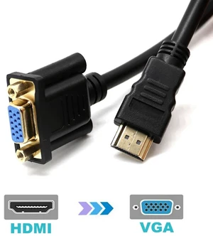 Male to VGA Female Adapter MI to VGA D-SUB 15 Pin Digital Audio Video AV Converter 30cm cable Male to VGA Female Adapter MI to VGA D-SUB 15 Pin Digital Audio Video AV Converter 30cm cable