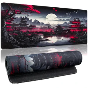 Anime Mouse Pad, 31.5 x 11.8" Large Mouse Pad for Desk, Expanded Black Gaming Mousepad with Stitched Edges, Non-Slip Japanese Dark Moon Keyboard Mat for Gaming Home Office Anime Mouse Pad, 31.5 x 11.8" Large Mouse Pad for Desk, Expanded Black Gaming Mousepad with Stitched Edges, Non-Slip Japanese Dark Moon Keyboard Mat for Gaming Home Office
