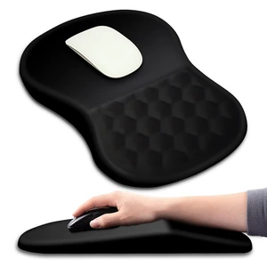 Ergonomic Mouse Pad Wrist Support with Massage Design, Wrist Rest Pain Relief Mousepad with Memory Foam&Non-Slip PU Base, Mouse Pads for Wireless Mouse & Desk (12x8 inch,Black) Ergonomic Mouse Pad Wrist Support with Massage Design, Wrist Rest Pain Relief Mousepad with Memory Foam&Non-Slip PU Base, Mouse Pads for Wireless Mouse & Desk (12x8 inch,Black)