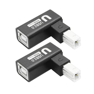 90 Degree USB B 2.0 Printer Adapter Up Angle USB Type B Male to Female Connector MIDI Extender Aluminium Hull for Printer Electric Piano and More Devices 90 Degree USB B 2.0 Printer Adapter Up Angle USB Type B Male to Female Connector MIDI Extender Aluminium Hull for Printer Electric Piano and More Devices