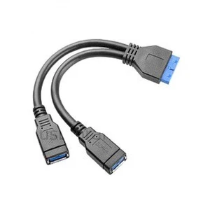 Motherboard USB 3.0 19-Pin to USB3.0 x 2 Cable Adaptor (CAB100) Motherboard USB 3.0 19-Pin to USB3.0 x 2 Cable Adaptor (CAB100)