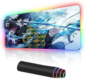 RGB Large Gaming Mouse Pad Anime Giyuu Sword kimetsu no Yaiba,Laptop Desk Pad,Mousepad with Stitched Edge Frame & Non-Slip Rubber Base,Computer Keyboard and Mice Pads Mouse Mat 31.5X15.7 RGB Large Gaming Mouse Pad Anime Giyuu Sword kimetsu no Yaiba,Laptop Desk Pad,Mousepad with Stitched Edge Frame & Non-Slip Rubber Base,Computer Keyboard and Mice Pads Mouse Mat 31.5X15.7