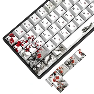MOLGRIA Plum Blossoms Keycaps 80 Set, PBT Cherry Profile Key Caps with Japanese Character for 60/75 Percent Cherry MX Switch Mechanical Gaming Keyboard ANSI/ISO Layout MOLGRIA Plum Blossoms Keycaps 80 Set, PBT Cherry Profile Key Caps with Japanese Character for 60/75 Percent Cherry MX Switch Mechanical Gaming Keyboard ANSI/ISO Layout