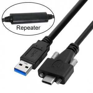 Shenzhong 8 Meters USB 3.1 Type-C Dual Screws Locking to Standard USB3.0 Data Cable Mount Type for Camera Recorder Shenzhong 8 Meters USB 3.1 Type-C Dual Screws Locking to Standard USB3.0 Data Cable Mount Type for Camera Recorder