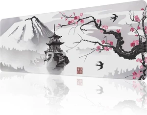 Japanese Cherry Blossom Mouse Pad (31.5 × 11.8 × 0.12 inch) Extended Large Mouse Mat Desk Pad Stitched Edges Mousepad Non-Slip Rubber Base Gaming Mouse Pad Office & Home. Japanese Cherry Blossom Mouse Pad (31.5 × 11.8 × 0.12 inch) Extended Large Mouse Mat Desk Pad Stitched Edges Mousepad Non-Slip Rubber Base Gaming Mouse Pad Office & Home.