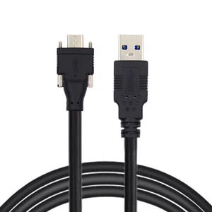 HKCY 5 Meters USB 3.1 Type-C Dual Locking Connector to Standard USB3.0 Data Cable for Camera With Panel Mount Screw HKCY 5 Meters USB 3.1 Type-C Dual Locking Connector to Standard USB3.0 Data Cable for Camera With Panel Mount Screw