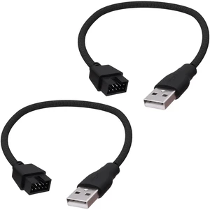 USB 2.0 to 9Pin Motherboard Header Adapter Cable USB Type A Male to 9 Pin Male Motherboard Data Cable Converter Extension Cord -20cm-2pcs USB 2.0 to 9Pin Motherboard Header Adapter Cable USB Type A Male to 9 Pin Male Motherboard Data Cable Converter Extension Cord -20cm-2pcs
