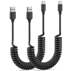 Coiled USB C Cable for Car 2Pack 3ft USB to USBC Coiled Cord for iPhone 16 15 Pro Max 3A USB Type C Retractable Cable Fast Charging with Galaxy S23 S22 S21 S20 Note 20 10 A10e A20 A50 Moto G LG Coiled USB C Cable for Car 2Pack 3ft USB to USBC Coiled Cord for iPhone 16 15 Pro Max 3A USB Type C Retractable Cable Fast Charging with Galaxy S23 S22 S21 S20 Note 20 10 A10e A20 A50 Moto G LG