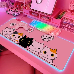 Pink Kawaii Cat RGB Gaming Mouse Pad 31.5x12 Inch PC XL Large Extended Glowing Led Light Up Cool Mouse pad Desk Pad Non-Slip Rubber Computer Mouse Pad Cute Mousepad Mat 31.5x12 Inch Pink Kawaii Cat RGB Gaming Mouse Pad 31.5x12 Inch PC XL Large Extended Glowing Led Light Up Cool Mouse pad Desk Pad Non-Slip Rubber Computer Mouse Pad Cute Mousepad Mat 31.5x12 Inch