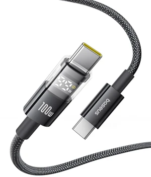 Baseus USB C Cable, 100W 5A Fast Charging USB C Charger Cable with LED Display, Zinc Alloy Nylon Braided USB C to USB C Cable for iPhone 16/Pro/Plus/Pro Max, MacBook, iPad Pro, Galaxy S24/S23 (6.6ft) Baseus USB C Cable, 100W 5A Fast Charging USB C Charger Cable with LED Display, Zinc Alloy Nylon Braided USB C to USB C Cable for iPhone 16/Pro/Plus/Pro Max, MacBook, iPad Pro, Galaxy S24/S23 (6.6ft)