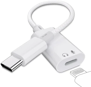 USB C to Lightning Audio Adapter, USB Type C Male to Female Lightning Headphone Audio Adapter Compatible with iPhone 17/17 Pro/16/16 Pro Max, iPad Pro, iPad Air 6/5, Galaxy S25/S24 (No Charge) USB C to Lightning Audio Adapter, USB Type C Male to Female Lightning Headphone Audio Adapter Compatible with iPhone 17/17 Pro/16/16 Pro Max, iPad Pro, iPad Air 6/5, Galaxy S25/S24 (No Charge)