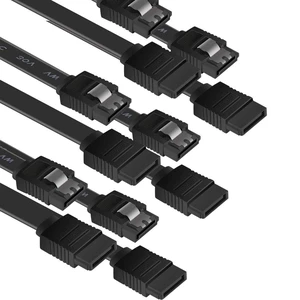 SATA Cable III, 6 Pack SATA Cable III 6Gbps Straight HDD SDD Data Cable with Locking Latch 18 Inch Compatible for SATA HDD, SSD, CD Driver, CD Writer - Black SATA Cable III, 6 Pack SATA Cable III 6Gbps Straight HDD SDD Data Cable with Locking Latch 18 Inch Compatible for SATA HDD, SSD, CD Driver, CD Writer - Black