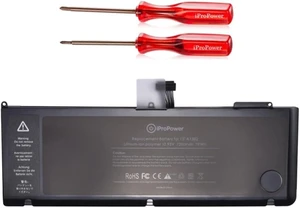 iProPower A1382 Battery for MacBook Pro A1286 15" inch Laptop [Only for Early 2011, Late 2011, Mid 2012 Version] High Capacity 7200mAh 10.95V/77.5Wh Replacement Battery