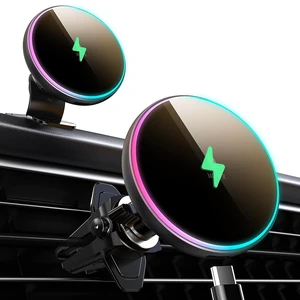 for Magsafe Car Mount Charger-15W Wireless Car Charger-Magnetic Car Phone Holder for Dash Air Vent-LED RGB HandsFree Car Mount Fast Car Charger for iPhone 14/13/12 Series for Magsafe Car Mount Charger-15W Wireless Car Charger-Magnetic Car Phone Holder for Dash Air Vent-LED RGB HandsFree Car Mount Fast Car Charger for iPhone 14/13/12 Series