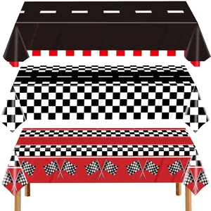 3 Pcs Racing Car Plastic Tablecloth Party Decorations, 54x108 Inch | Race Car Birthday Party Decorations, Checkered Table Cloth, Disposable Table Cover for Boys Baby Shower Party Favors 3 Pcs Racing Car Plastic Tablecloth Party Decorations, 54x108 Inch | Race Car Birthday Party Decorations, Checkered Table Cloth, Disposable Table Cover for Boys Baby Shower Party Favors