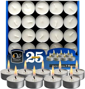 Tealight Candles - 25 Pack Tea Lights Candles - White Tealights Unscented - 3 Hour Burn Time Tealight Candles - 25 Pack Tea Lights Candles - White Tealights Unscented - 3 Hour Burn Time