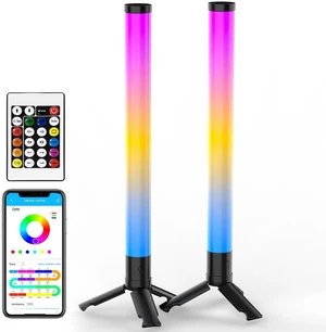 360° Smart Light Bars, RGB Game Lights on Desk, TV Backlight with Music Sync, USB Powered LED Light Bar, Mood Lighting for PC, Gaming Room(Black, Plastic Material) 360° Smart Light Bars, RGB Game Lights on Desk, TV Backlight with Music Sync, USB Powered LED Light Bar, Mood Lighting for PC, Gaming Room(Black, Plastic Material)