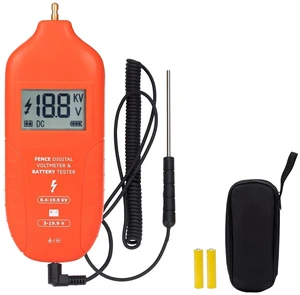Digital Electric Fence Tester & Fault Finder, Max 19.9kV Voltage Tester with Large LCD Display, Grounding & 1.5V Battery Included Digital Electric Fence Tester & Fault Finder, Max 19.9kV Voltage Tester with Large LCD Display, Grounding & 1.5V Battery Included