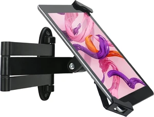 Foldable Wall Mount Holder for 7 to 11 Tablet, with Lock (Black) Foldable Wall Mount Holder for 7 to 11 Tablet, with Lock (Black)