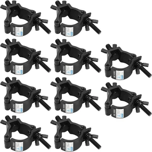 10-Pack Black Aluminum Alloy Truss Clamps DJ Light Clamps Fit O.D. 2 Inch Truss for Stage Lighting, Max Load 220lb, TUV Certified 10-Pack Black Aluminum Alloy Truss Clamps DJ Light Clamps Fit O.D. 2 Inch Truss for Stage Lighting, Max Load 220lb, TUV Certified
