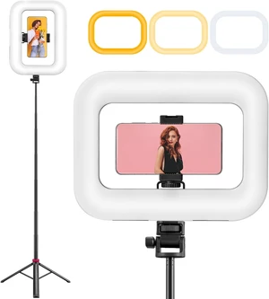 Phone Ring Light with 80" Tripod & 8000mAh Battery, 2700K-6500K for TikTok, YouTube & Vlogging Phone Ring Light with 80" Tripod & 8000mAh Battery, 2700K-6500K for TikTok, YouTube & Vlogging