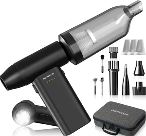 Electric Compressed Air Duster & Vacuum Cleaner with LED Light, 180000 RPM