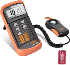 LX1330B Digital Illuminance Lux Meter, 0-200,000 Range Lighting Intensity & Brightness Measurement for Indoor/Outdoor, Light Meters for Plants LX1330B Digital Illuminance Lux Meter, 0-200,000 Range Lighting Intensity & Brightness Measurement for Indoor/Outdoor, Light Meters for Plants