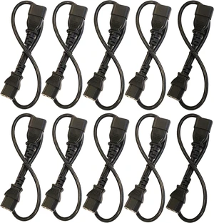 IEC 320 NEMA C13 to C14 10A 18AWG AC Power Cord, 2 Foot PDU to CPU Cables, 10 Pack IEC 320 NEMA C13 to C14 10A 18AWG AC Power Cord, 2 Foot PDU to CPU Cables, 10 Pack