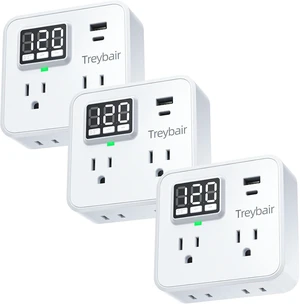 Surge Protector Power Strip with USB Type-C, 80V-140V Voltage Protection for Refrigerator, TV & Computer Surge Protector Power Strip with USB Type-C, 80V-140V Voltage Protection for Refrigerator, TV & Computer