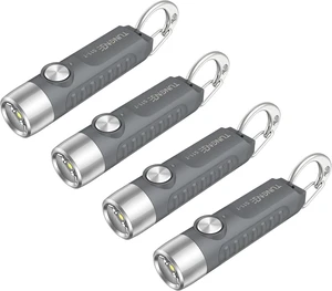 S11-T Rechargeable Keychain Flashlight (4-PCS) 500 High Lumens EDC Mini with Magnet, LED Pocket Light for Outdoor, Camping & Hiking S11-T Rechargeable Keychain Flashlight (4-PCS) 500 High Lumens EDC Mini with Magnet, LED Pocket Light for Outdoor, Camping & Hiking