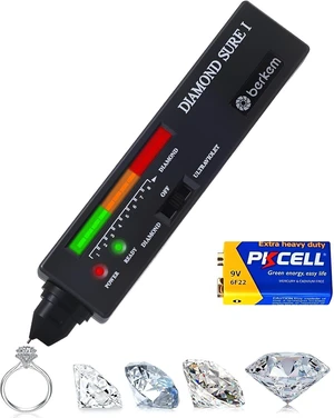 Professional Diamond Tester Pen with 365nm UV Light & Thermal Sensor  Fast 0.5s Detection, Portable Gem Checker for Novice & Experts, Battery Included