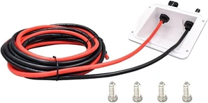 Solar Cable Entry Gland with 10ft 10AWG Soft Extension Cable & Connector, UV-Resistant Dual Entry Housing for RV, Boat & Camper (3m, White) Solar Cable Entry Gland with 10ft 10AWG Soft Extension Cable & Connector, UV-Resistant Dual Entry Housing for RV, Boat & Camper (3m, White)