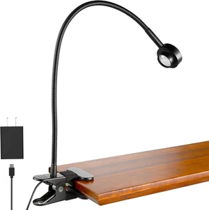 Flexible Clip-On Bedside Reading Light 3 Color Dimmable Bed Lamp for Headboard, Bendable All-Metal Head Switch, CRI 95 LED, Adapter Included Flexible Clip-On Bedside Reading Light 3 Color Dimmable Bed Lamp for Headboard, Bendable All-Metal Head Switch, CRI 95 LED, Adapter Included