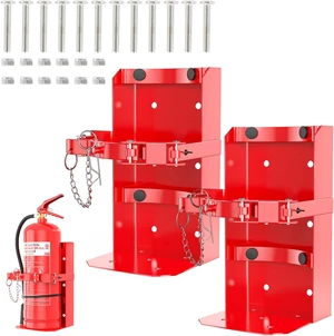 Heavy Duty Fire Extinguisher Mount Bracket for School, Home, Garage, Laboratory & Vehicle, Perfect for Wall Mount (Fe-10, Red, 2 Pcs) Heavy Duty Fire Extinguisher Mount Bracket for School, Home, Garage, Laboratory & Vehicle, Perfect for Wall Mount (Fe-10, Red, 2 Pcs)