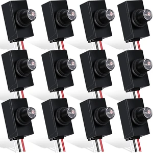 12-Pack Dusk-to-Dawn Photocell Sensor for Outdoor Lighting 100-277V Photoelectric Switch, Electric Eye Photo Control for Lamp Post & Outdoor Bulbs 12-Pack Dusk-to-Dawn Photocell Sensor for Outdoor Lighting 100-277V Photoelectric Switch, Electric Eye Photo Control for Lamp Post & Outdoor Bulbs