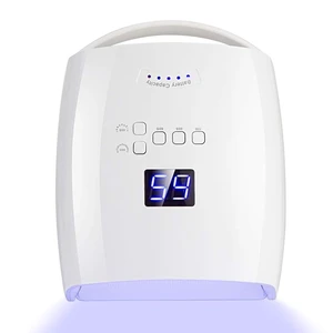 48W Rechargeable UV LED Nail Lamp Cordless Professional Gel Nail Art Light & Manicure Tool for Home and Salon (White) 48W Rechargeable UV LED Nail Lamp Cordless Professional Gel Nail Art Light & Manicure Tool for Home and Salon (White)